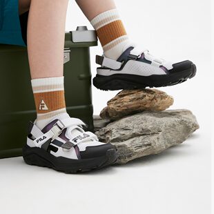 Fila/斐乐夏季新款山猫凉鞋男中大童休闲运动包头凉鞋K15B423809F