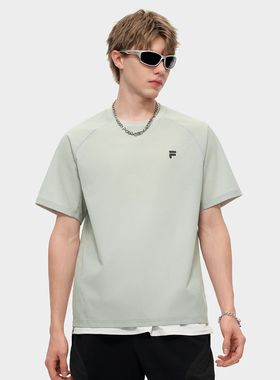 Fila/斐乐夏季新款男子户外时尚潮流运动宽松短袖T恤T11M531105F