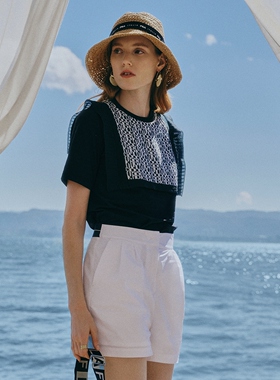 Fila/斐乐女士户外运动夏季简约圆领日常短袖T恤衫F11W424118F