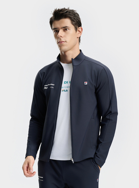 Fila/斐乐秋季新款男子户外时尚休闲场下网球针织外套A61M533599A