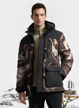 Fila/斐乐X James Jean联名系列男子运动中长羽绒服A11M447918F