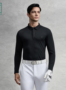 Fila/斐乐2025秋季新款男子高尔夫菁英长袖POLO衫A11M545213F