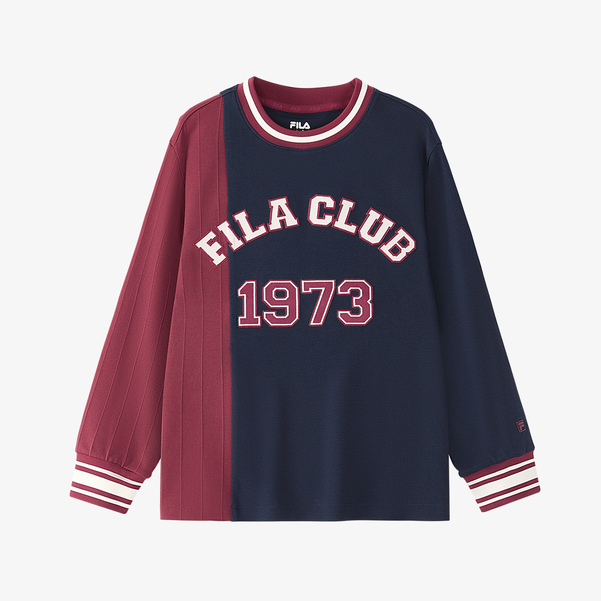 Fila/斐乐秋季新款男童户外经典生活圆领宽松长袖T恤K12B431203F