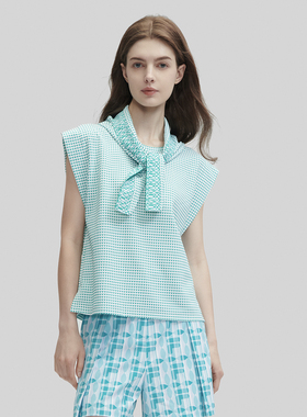 Fila/斐乐女夏季时尚休闲宽松日常通勤无袖T恤含披肩F11W424119F