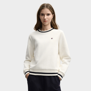 保暖长袖 Fila 女子时尚 新款 休闲套头卫衣F11W548202F 斐乐2025冬季