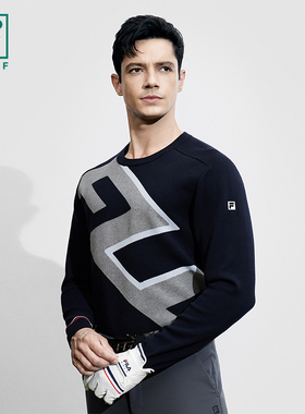 Fila/斐乐秋季新款男子户外时尚休闲高尔夫菁英编织衫A11M415401F