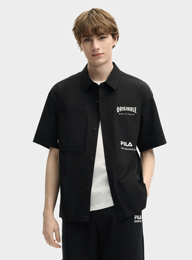 Fila/斐乐夏季新款男子户外时尚休闲运动舒适短袖衬衫F11M529402F