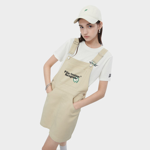 斐乐夏季女子潮流运动宽松背带裙