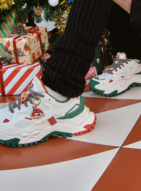 Fila/斐乐BIANCO XMAS硬糖鞋女子潮流运动厚底潮鞋T12W511004F