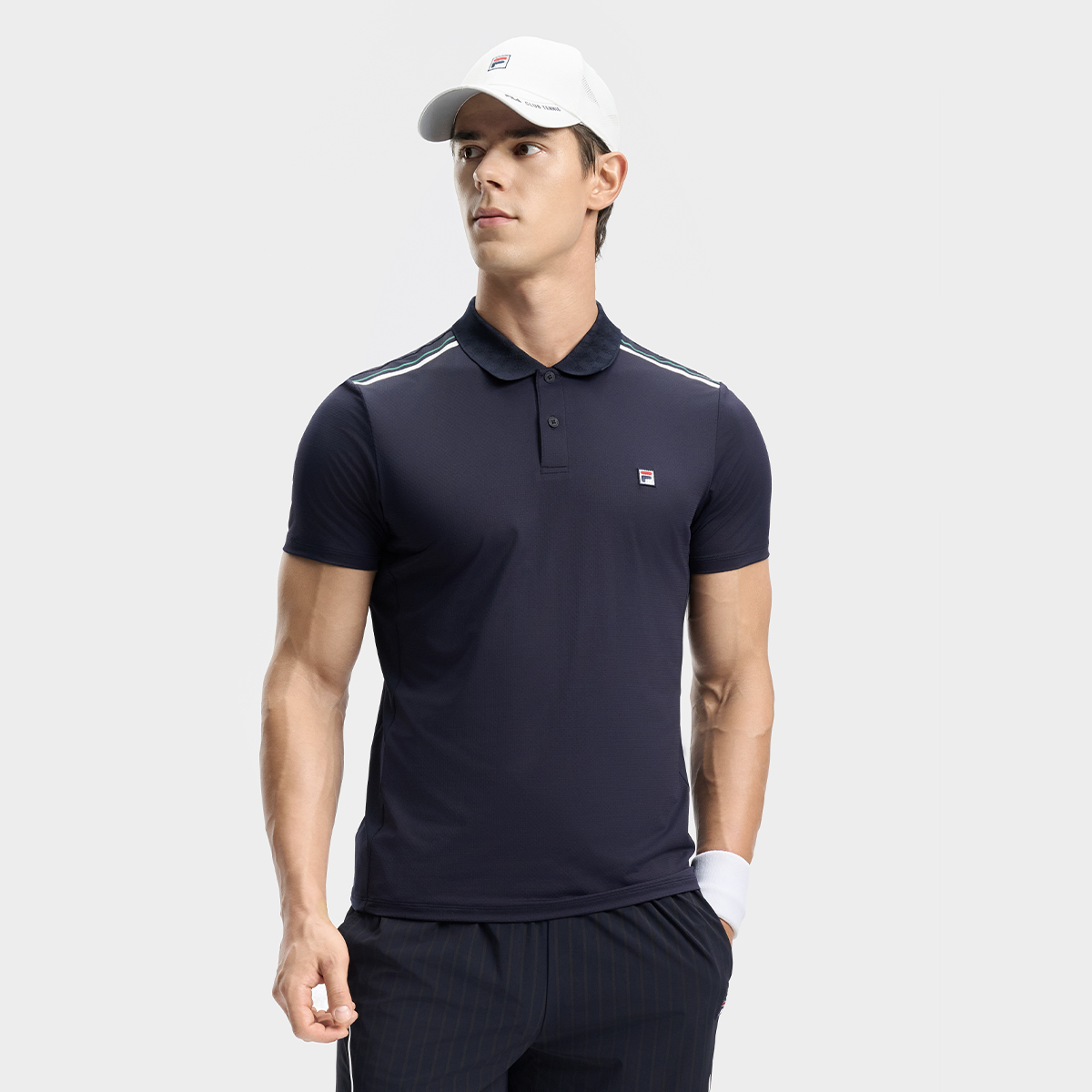 斐乐夏季男子场下网球短袖POLO衫