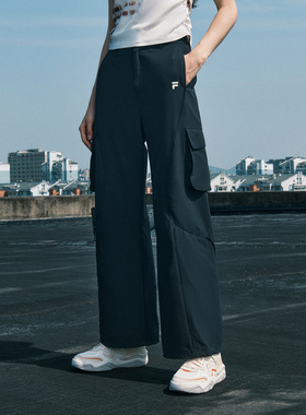 Fila/斐乐秋季新款女子户外时尚潮流运动宽松梭织长裤T11W531803B