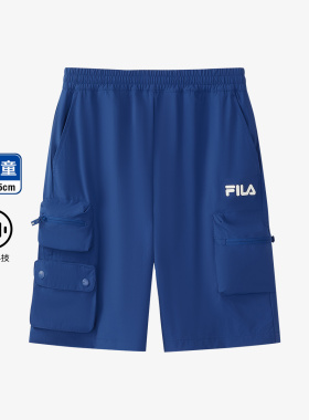 Fila/斐乐夏季新款男中大童户外经典生活梭织五分裤K12B531803F