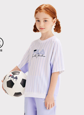 Fila/斐乐夏季新款女中大童户外时尚经典生活短袖T恤K12G511101F