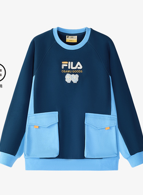 Fila/斐乐KIDSx原田治联名系列男童经典纯棉套头卫衣K12B444209F