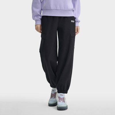 斐乐女子时尚宽松加绒梭织长裤