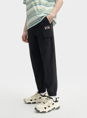 Fila/斐乐夏季新款男士户外时尚休闲运动舒适针织长裤F11M529601F