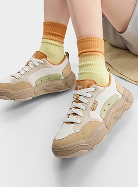 Fila/斐乐BURGER汉堡鞋女子户外时尚休闲复古帆布鞋F12W532301F