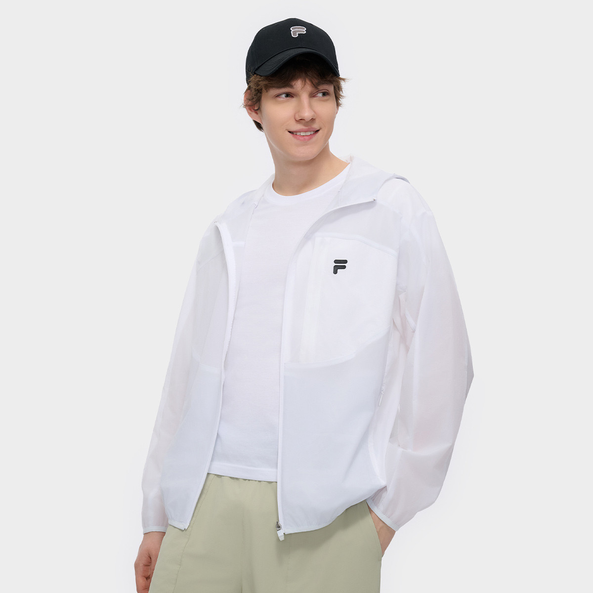 斐乐男款防晒凉感宽松运动外套