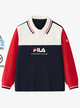 Fila/斐乐秋季新款男小童网球系列抗紫外线长袖POLO衫K11B513202F
