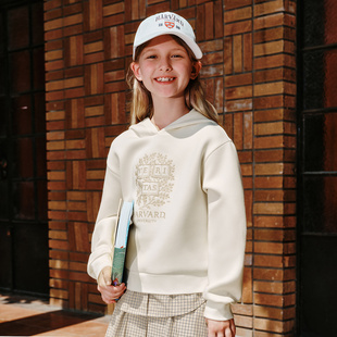 Fila/斐乐KIDS X HARVARD哈佛联名款女童经典连帽卫衣K12G534208F