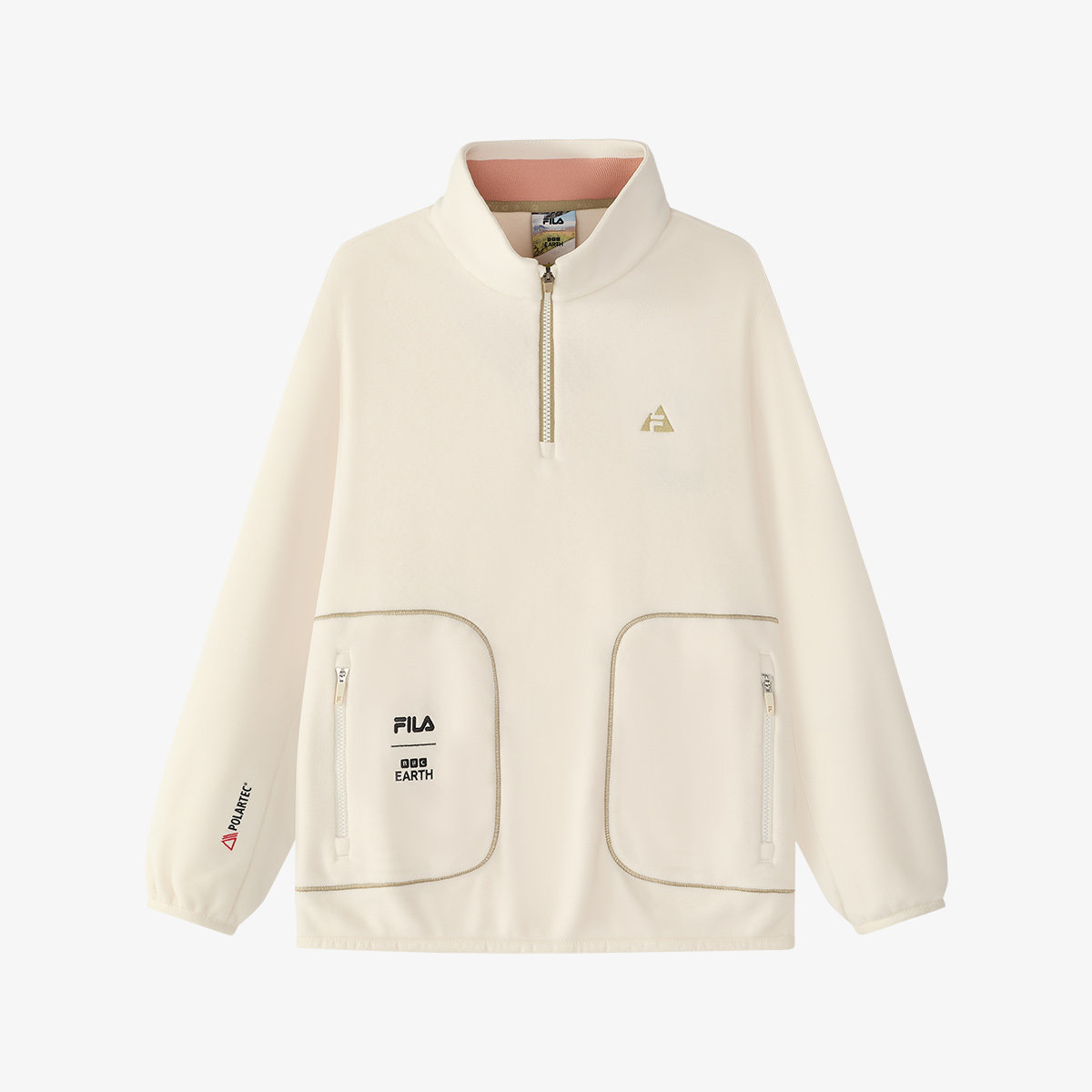 Fila/斐乐 | BBC EARTH联名系列女童加绒保暖套头卫衣K12G443236F