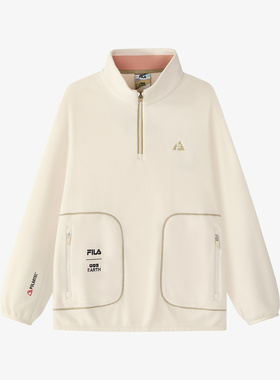 Fila/斐乐 | BBC EARTH联名系列女童加绒保暖套头卫衣K12G443236F