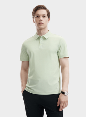 Fila/斐乐男装凉感休闲Polo衫男士透气针织短袖上衣F11M422110F