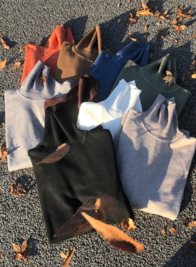 junmanner 可翻高领美式潮流休闲长袖针织衫秋冬男生加厚保暖毛衣