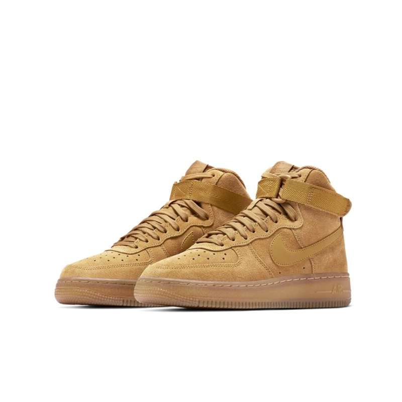 nike air force 1 af1 gs 空军一号小麦色高帮运动板鞋ck0262-700