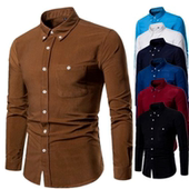 痞帅衬衫 宽松灯芯绒外套港风ins日系复古百搭衬衣 韩版 男长袖 秋季