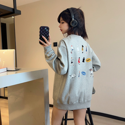 套头厚卫衣TPP刺绣潮牌棉宽松