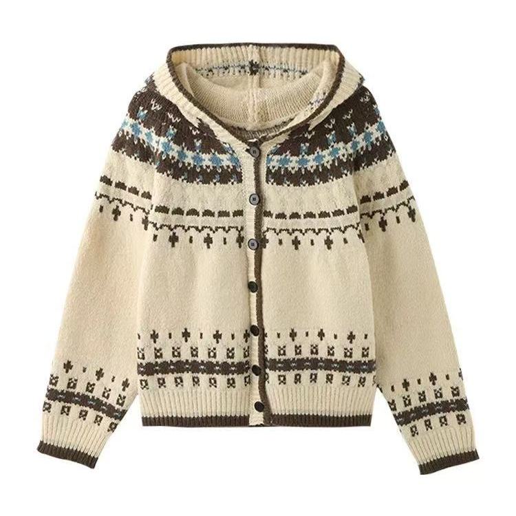 新款秋冬新百搭针织外套女