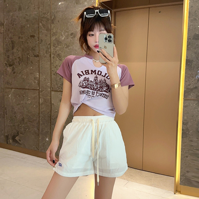 TPPADER潮牌中腰薄款短梭织速干