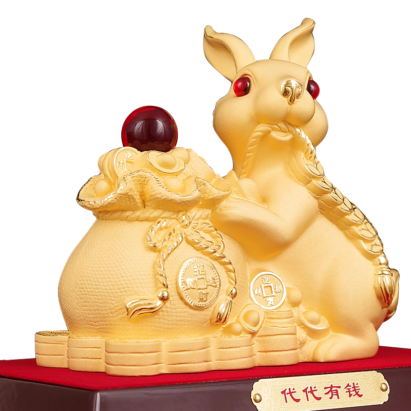 礼祥缘旗舰店绒沙金招财进宝