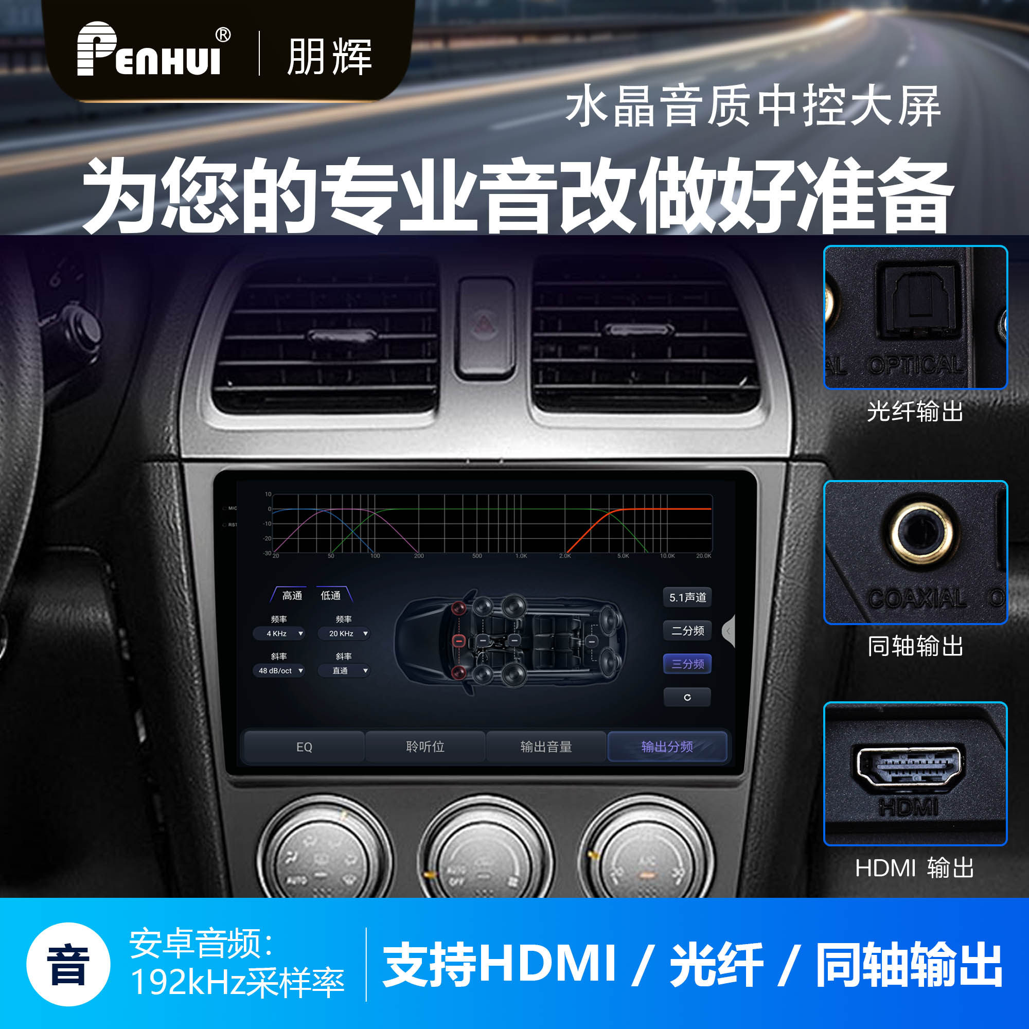 朋辉HI-FI音质适用斯巴鲁翼智能车机导航