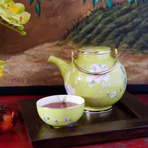 内项出品手绘骨瓷大容量茶具
