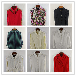 女338 367 宽松亚麻苎麻上衣棉麻布衬衫 古着春厦装