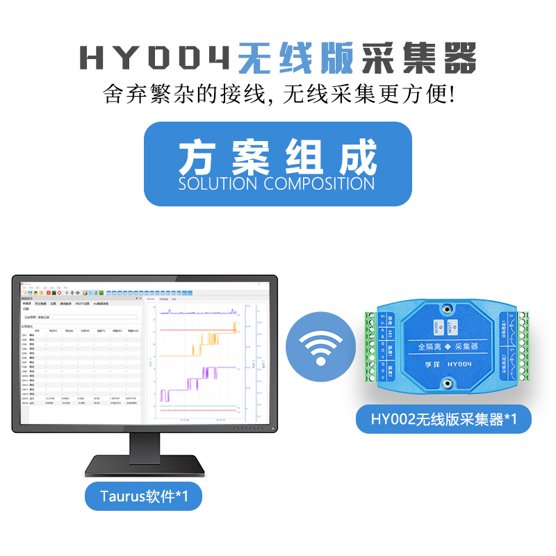 无线采集器带上位机隔离型电压电流温度功率分析仪无纸记录仪
