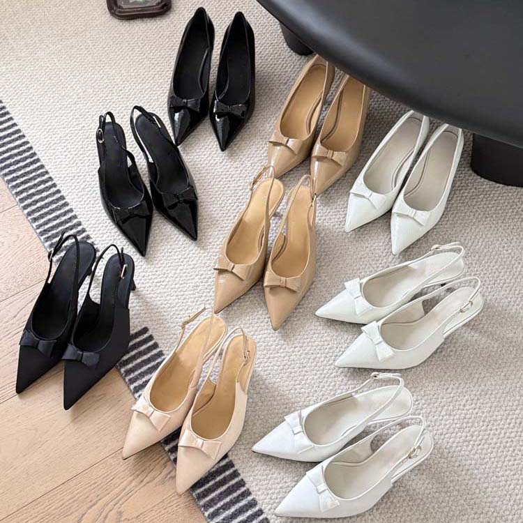 早春小香风尖头蝴蝶结玛丽珍鞋