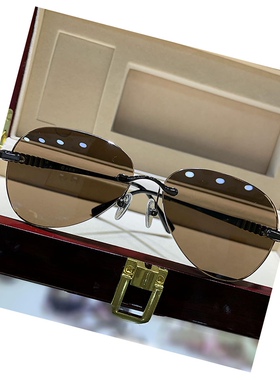 天然水晶石眼镜蛤蟆镜男士东海石头太阳镜墨镜开车专用高级平光