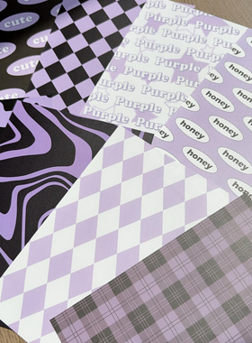 扎痛包背景纸黄色diy材料扎板紫色素材纸手帐谷子吧唧装饰打底纸