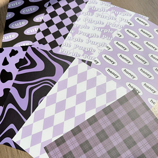 扎痛包背景纸黄色diy材料扎板紫色素材纸手帐谷子吧唧装饰打底纸