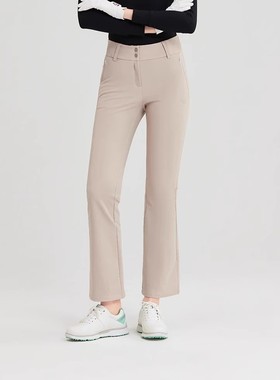 FG新款高尔夫服装女士长裤高腰显瘦加绒保暧微喇裤提臀运动球裤女