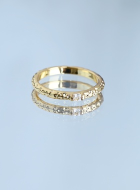 僵硬猫情侣黄铜法式细指环