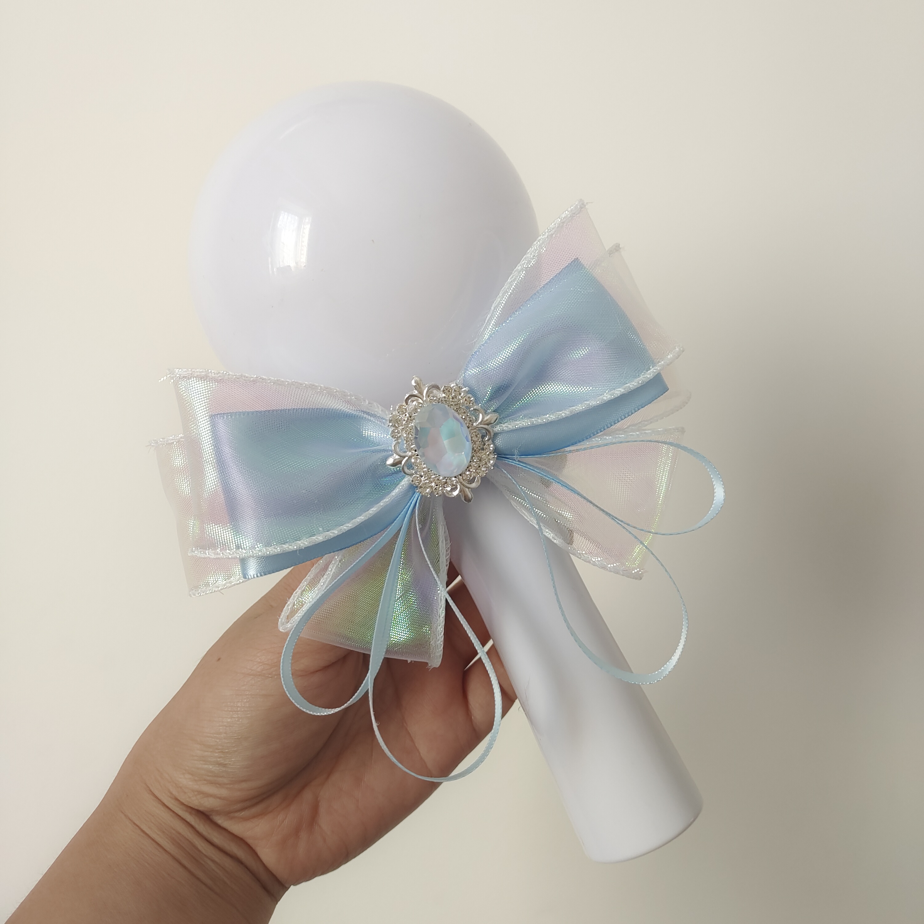 原创应援棒扇蝴蝶结人鱼姬镭射幻彩克拉棒恩静爱丽棒手灯发饰装饰