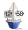 CREATIVE CLOCK: EUROPEAN STYLE AUTOMATIC SAILBOAT FLIP CLOCK PIRATE STEAMER SEAT CLOCK LIVING ROOM ORNAMENTS EUROPEAN STYLE WALL CLOCK BATTERY
