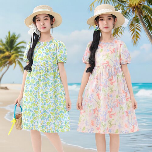 儿童连衣裙夏季女童装沙滩公主裙