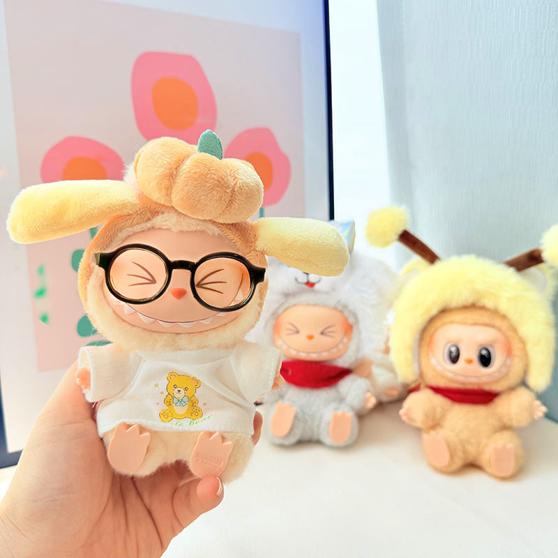 仅售衣服] 一二代钥匙扣Labubu衣服挂件拉布布娃衣动物发箍套装