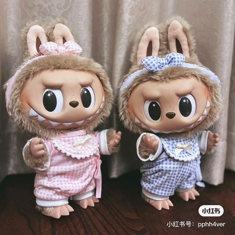 Labubu Time to chill毛绒公仔衣服圣诞拉布布衣服套装