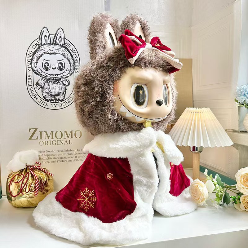 58CM拉布布圣诞披风娃衣网红ZIMOMO女王款高定娃衣圣诞节礼物